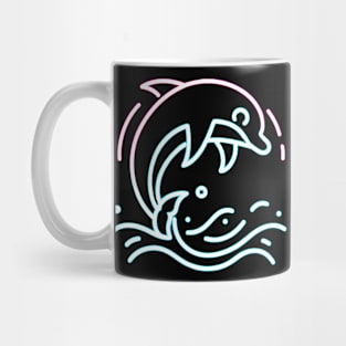 Neon Dolphin Mug